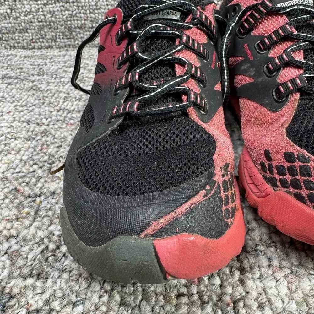 Merrell Shoes Womens 8 All Out Charge Trail Running Hiking Black Red J03962